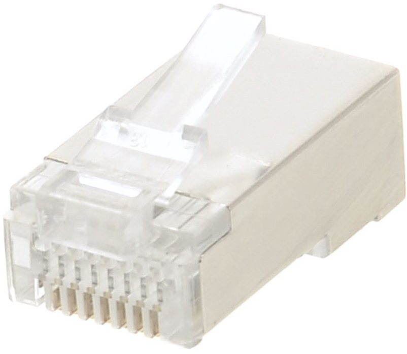 Konektor 100-pack,Datacom RJ45, CAT5E, STP, 8p8c, stíněný, neskládaný, na licnu (lanko)