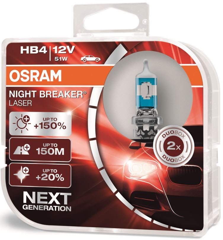 Autožárovka OSRAM HB4 Night Breaker Laser Next Generation +150%, 2ks