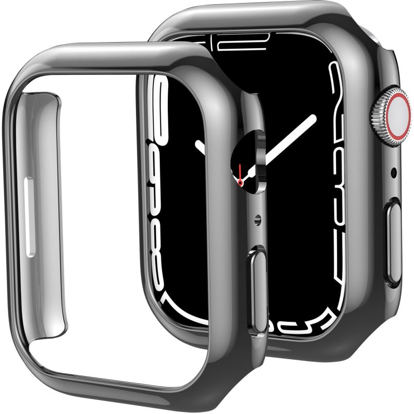 Ochranný kryt na hodinky Ahastyle premium PC Matte electroplated pro Apple Watch7 45MM black 2ks