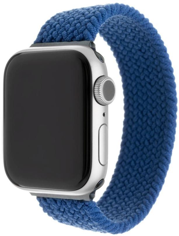 Řemínek FIXED Elastic Nylon Strap pro Apple Watch 42/44/45/Ultra 49mm velikost XS modrý