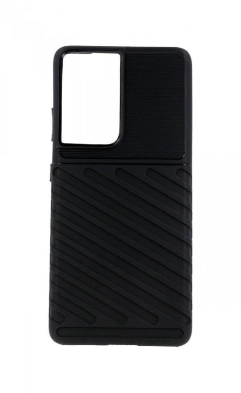 Kryt na mobil TopQ Thunder Samsung S21 Ultra silikon černý 61465