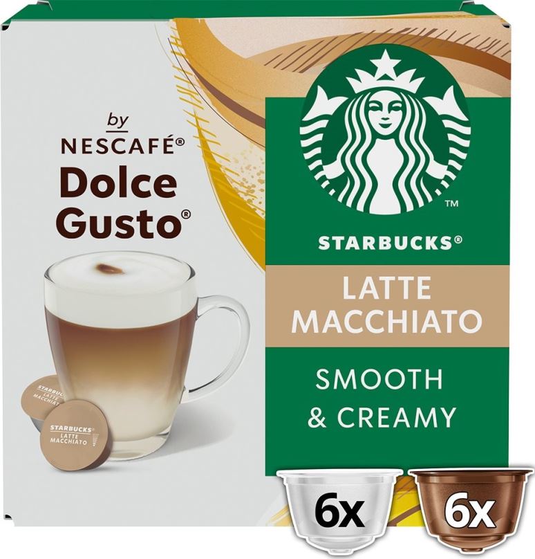 Kávové kapsle STARBUCKS® Latte Macchiato by NESCAFÉ® Dolce Gusto® - 12 kapslí (6 porcí)