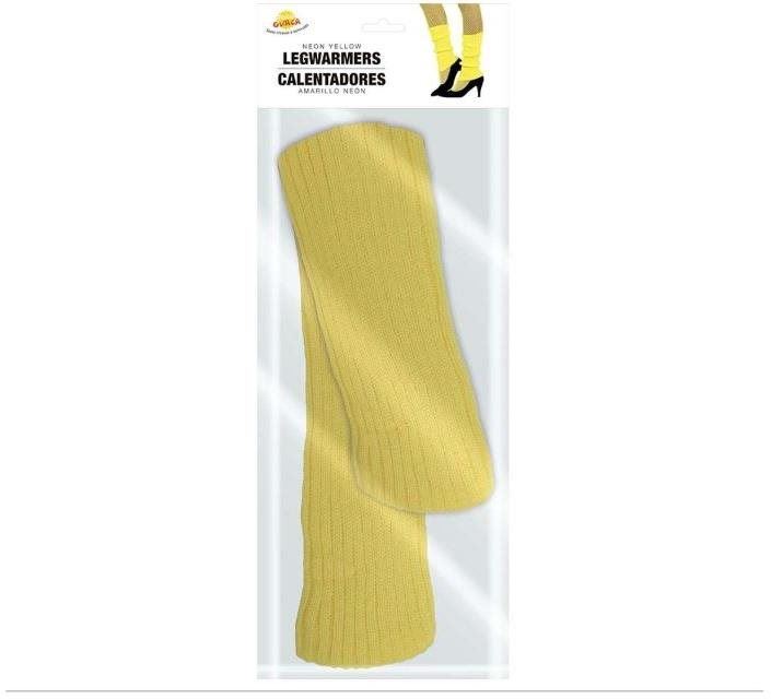 Doplněk ke kostýmu GUIRCA Retro návleky na kotníky neonově žluté