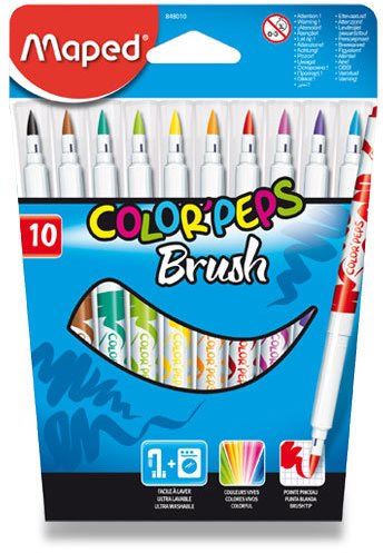 Fixy MAPED Color Peps Brush 10 barev