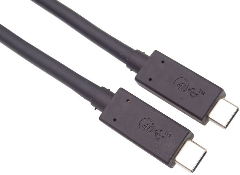 Datový kabel PremiumCord USB4™ 40Gbps 8K@60Hz kabel Thunderbolt 3 certifikovaný USB-IF 0,8m