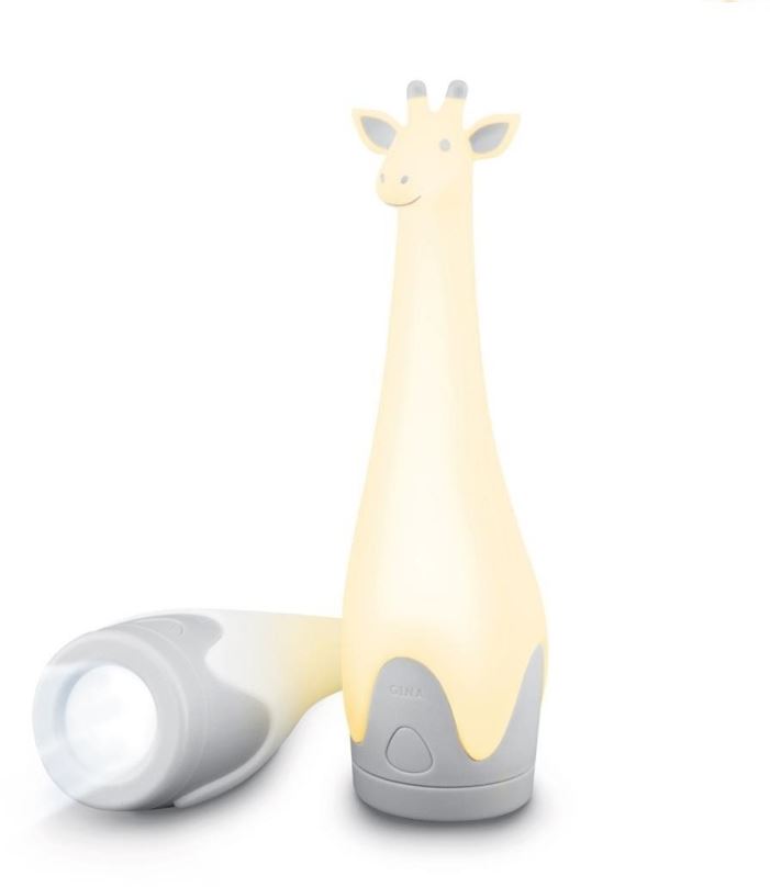Noční světlo ZAZU - Žirafa GINA šedá - svítilna s nočním světlem