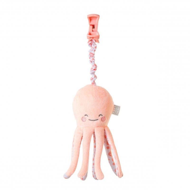 Hračka na kočárek Saro Baby chobotnička s klipem Happy Sea Pink