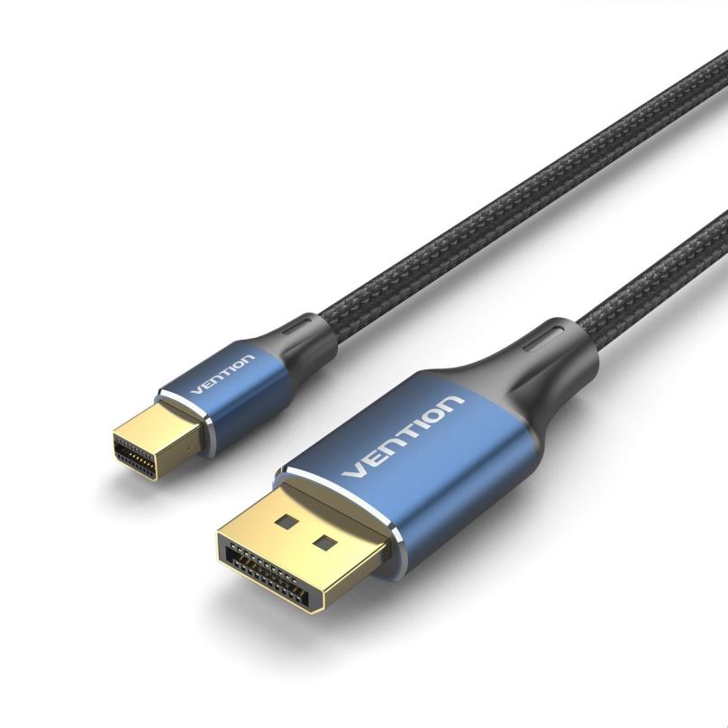 Video kabel Vention Cotton Braided Mini DP Male to DP Male 8K HD Cable 2m Blue Aluminum Alloy Type