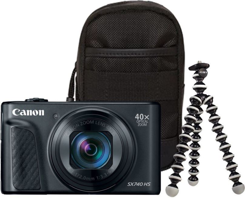 Digitální fotoaparát Canon PowerShot SX740 HS černý Travel kit