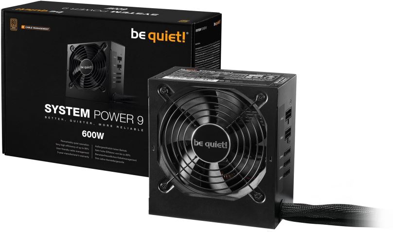 Počítačový zdroj Be quiet! SYSTEM POWER 9 CM 600W