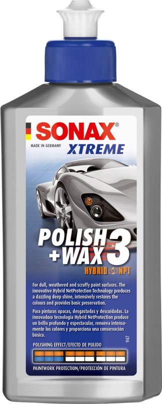 Leštěnka na auto SONAX Xtreme Polish & Wax 3 - leštěnka, 250ml