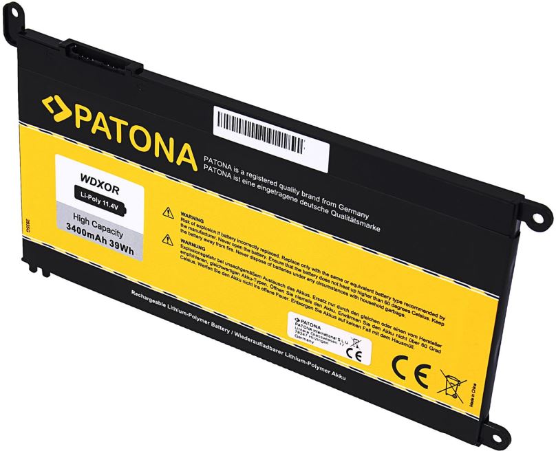Baterie do notebooku PATONA pro DELL INSPIRON 15 5565 WDX0R 3400mAh/39Wh Li-Pol 11.4V + nářadí