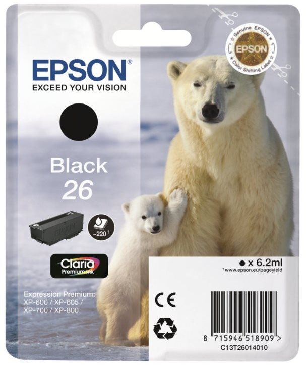 Cartridge Epson T2621 černá
