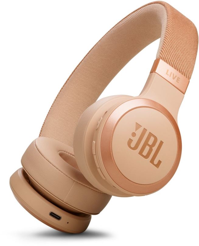 Bezdrátová sluchátka JBL Live 670NC béžová