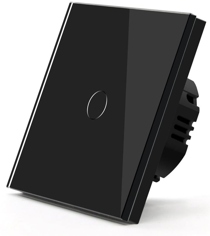 Vypínač iQtech Millennium, WiFi 1x NoN vypínač Smartlife, černý