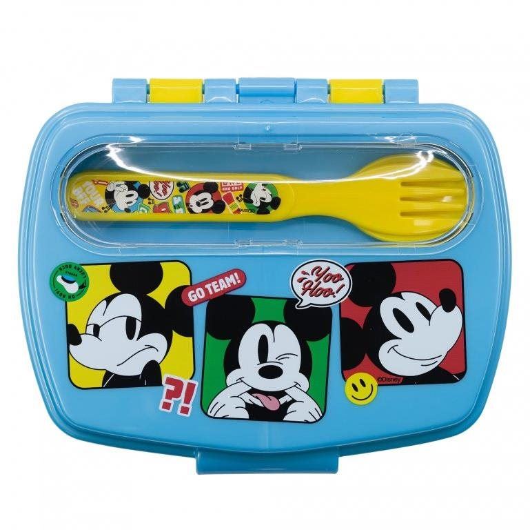 Svačinový box Alum Sendvič box s příbory - Mickey Mouse Fun-tastic