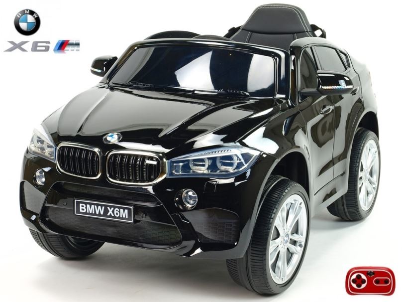 Elektrické auto pro děti BMW X6M, lakovaná černá