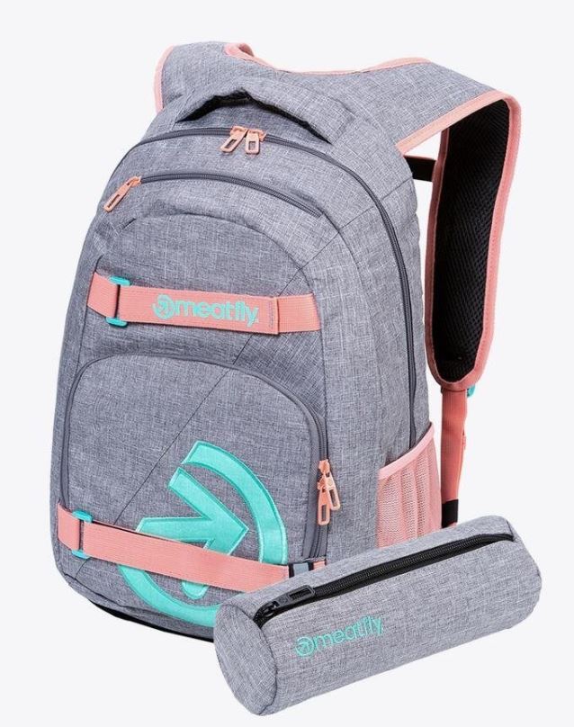 Městský batoh Meatfly EXILE Backpack, Pink / Grey Heather