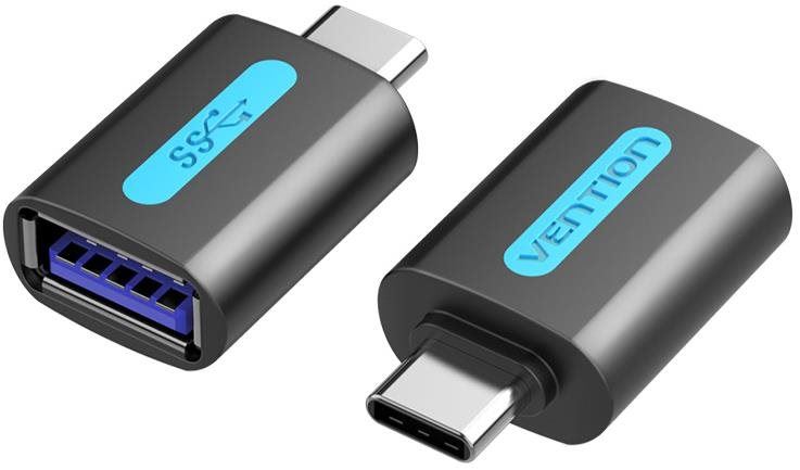 Redukce Vention USB-C (M) to USB 3.0 (F) OTG Adapter Black PVC Type