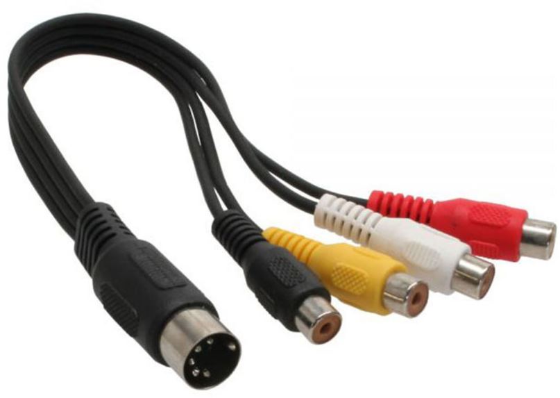 Audio kabel OEM Kabel audio DIN 5pin(M) - 4x cinch(F), 20cm