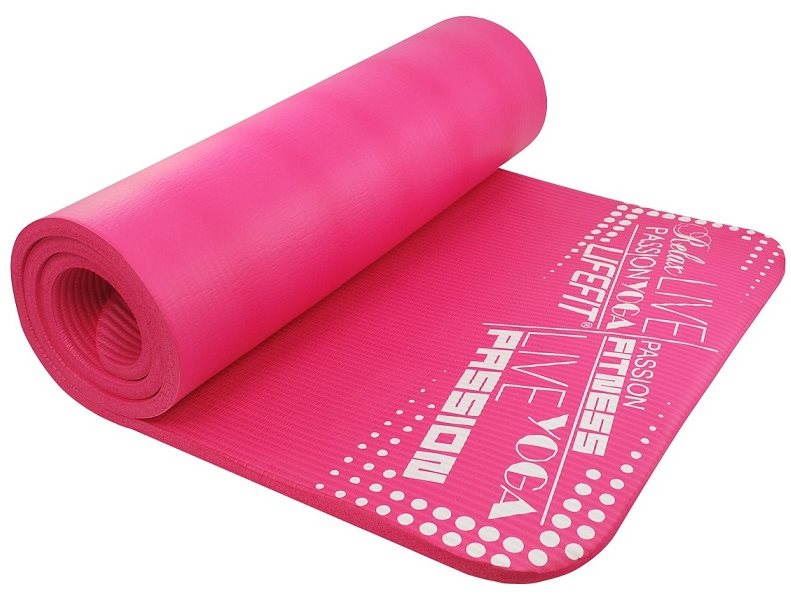 Podložka na cvičení Lifefit Yoga Mat Exclusiv plus růžová
