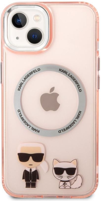 Kryt na mobil Karl Lagerfeld MagSafe Kompatibilní Kryt Karl and Choupette pro iPhone 14 Plus Pink