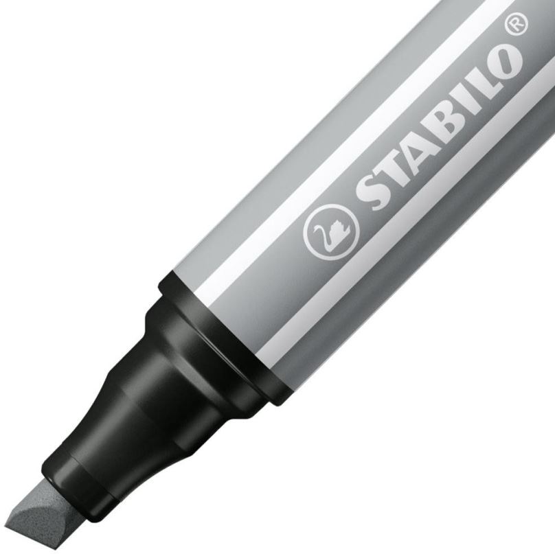 Fixy STABILO Pen 68 MAX - stříbrně šedá