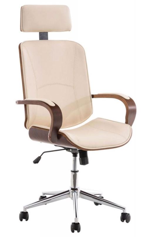 Kancelářská židle BHM GERMANY Dayton, ořechová / krémová
