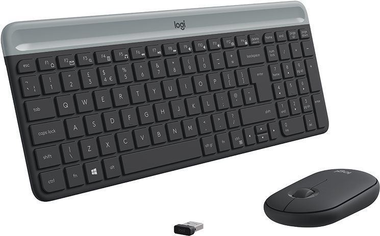 Set klávesnice a myši Logitech Slim Wireless Combo MK470 Graphite - US INTL