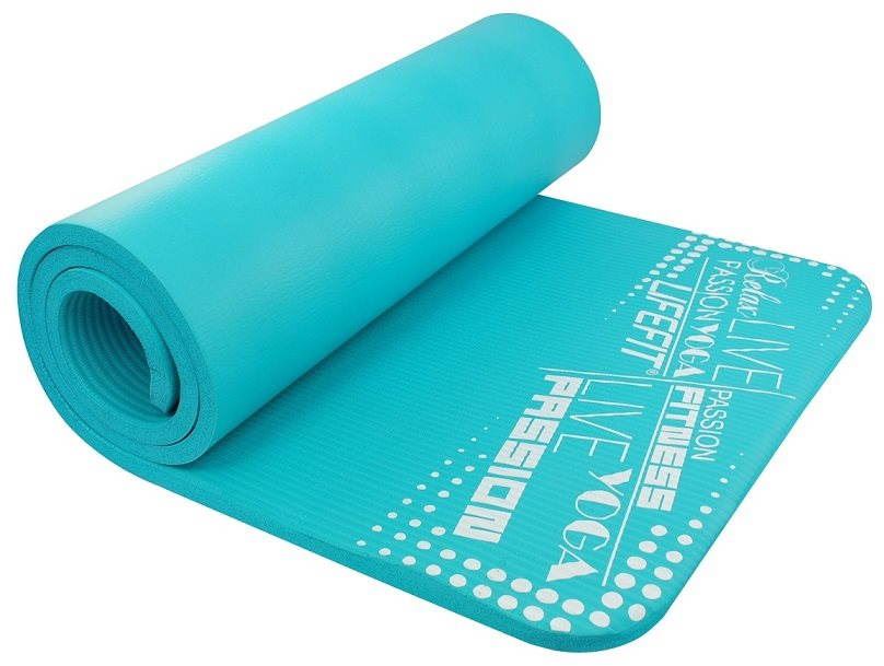 Podložka na cvičení Lifefit Yoga Mat Exclusiv plus tyrkysová