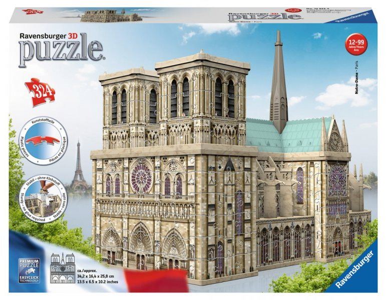 3D puzzle Ravensburger 3D 125234 Notre Dame