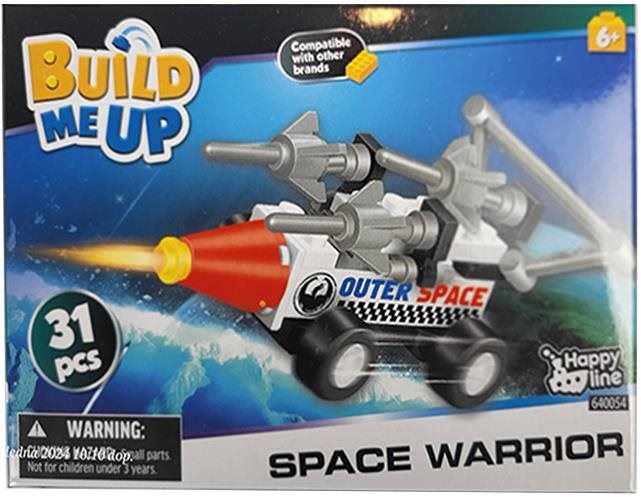Stavebnice Mikro trading BuildMeUp stavebnice space warrior - Průzkumné vesmírné vozidlo bílé 31 ks