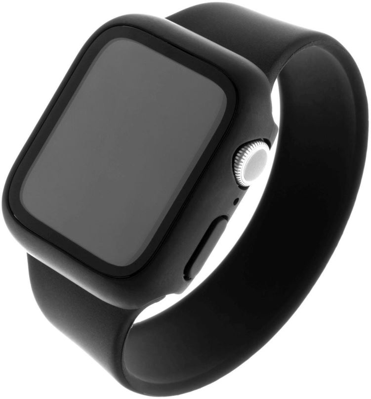 Ochranný kryt na hodinky FIXED Pure+ s temperovaným sklem pro Apple Watch 44mm černé