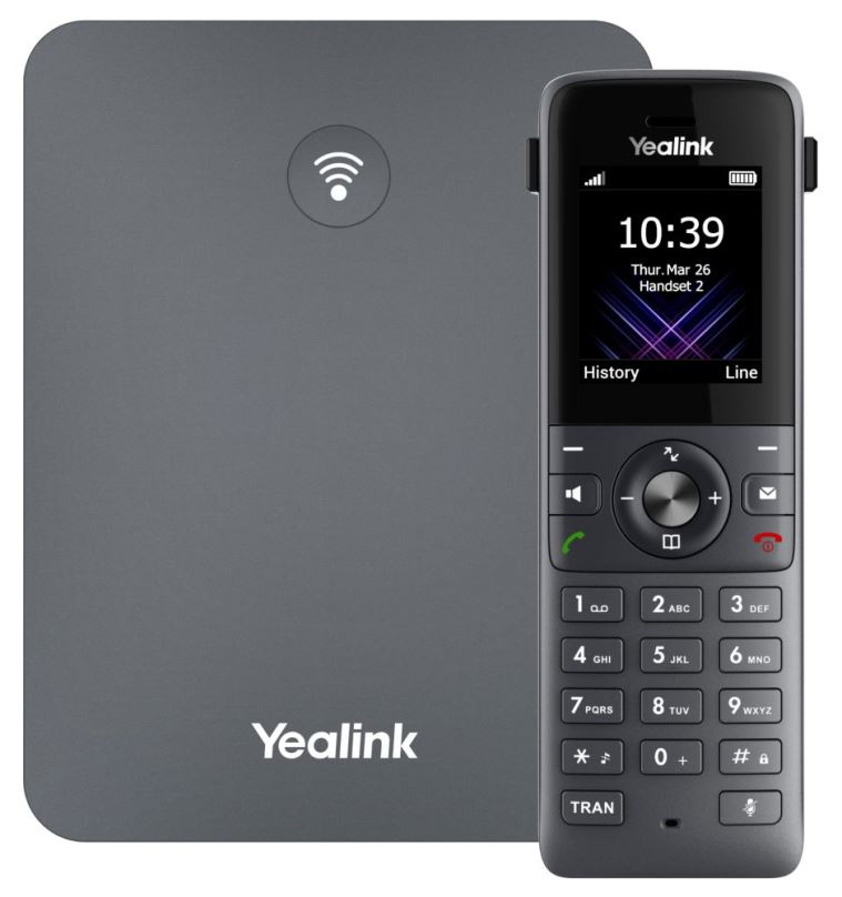 Yealink W73P, IP DECT báze+ručka, PoE, 1,8" bar.disp., až 10 ruček