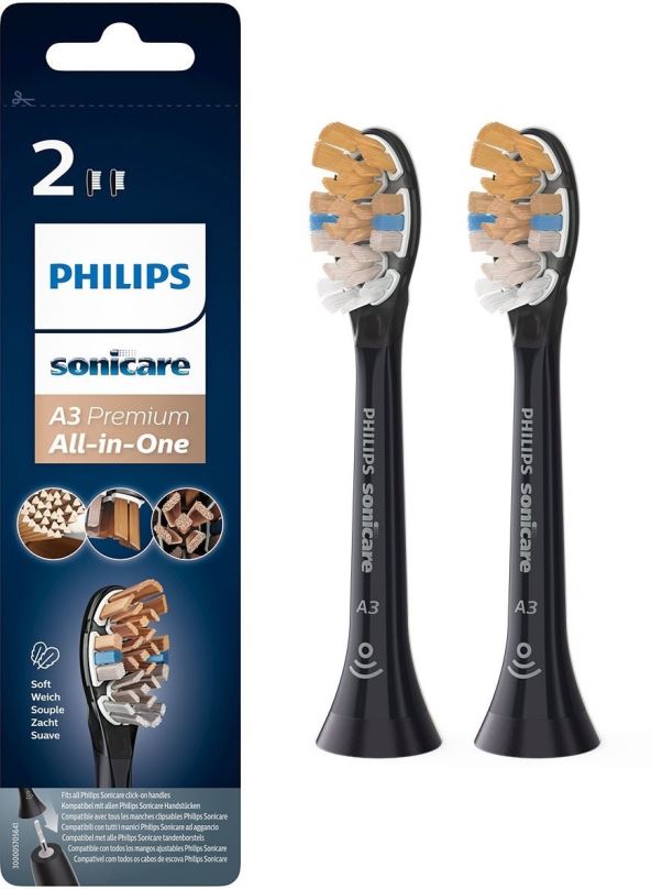 Náhradní hlavice k zubnímu kartáčku Philips Sonicare Premium All-in-One HX9092/11, 2 ks