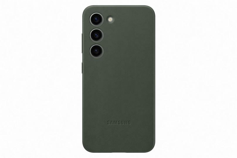 Kryt na mobil Samsung Galaxy S23 Kožený zadní kryt Green