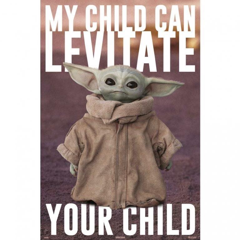 Plakát Star wars - Hvězdné války Tv Seriál The Mandalorian - Baby Yoda - plakát