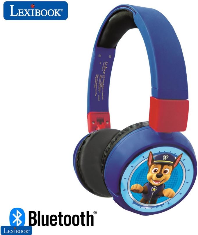 Bezdrátová sluchátka Lexibook Tlapková patrola Sluchátka 2v1 Bluetooth®  s bezpečnou hlasitostí pro děti