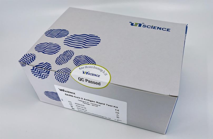 Tester WuHan UNscience Biotechnology COVID-19 SARS-CoV-2 Antigen Rapid Test Kit 25 ks
