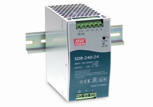 SDR-240-24 Mean Well Zdroj na DIN 240W 24V