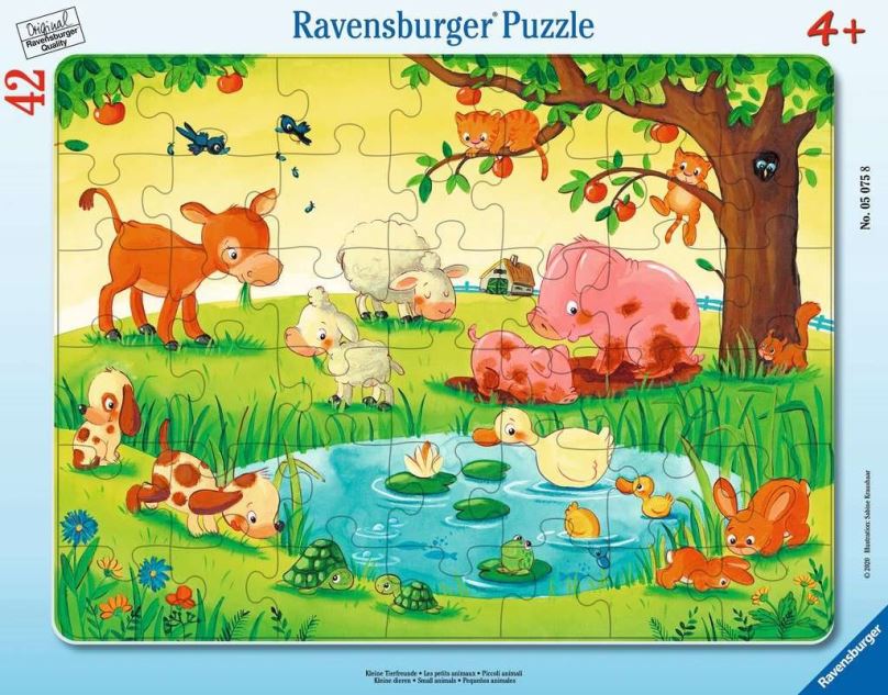 RAVENSBURGER Puzzle Zvířátka u rybníka 42 dílků
