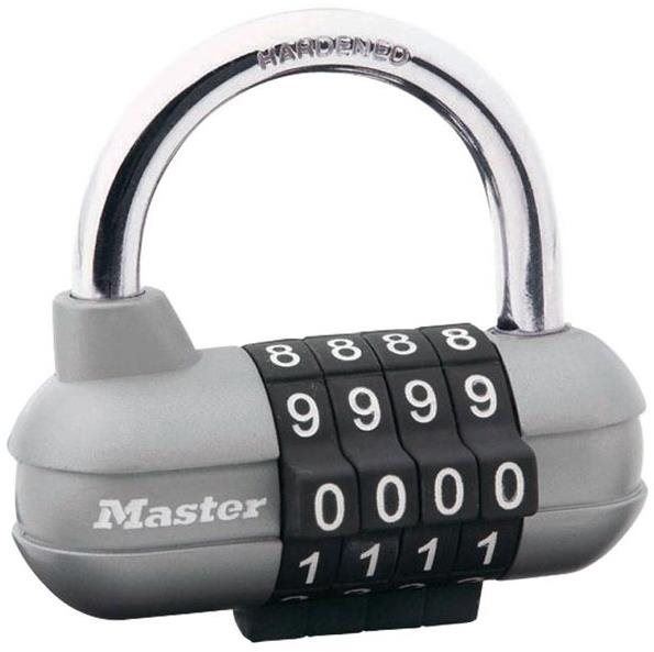 Visací zámek Master Lock Kombinační visací zámek horizontální 1520EURD Master Lock šedý