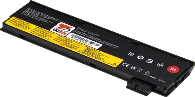 Baterie do notebooku T6 Power pro Lenovo ThinkPad T470, T480, T570, T580, 2100mAh, 24Wh, 3cell