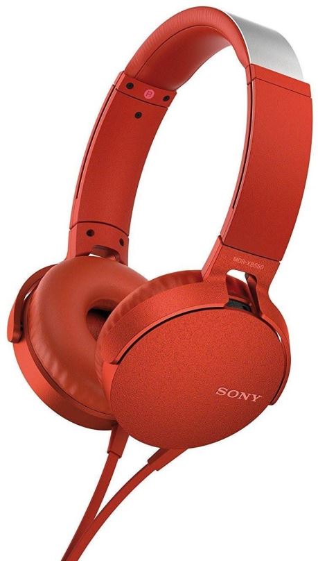 Sluchátka Sony MDR-XB550AP červená