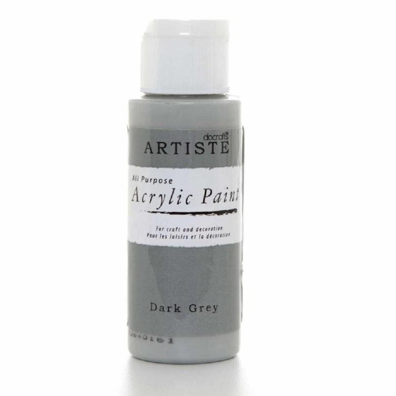 Akrylové barvy na plátno Docrafts Akrylová barva DOA 763258 59 ml - Dark Grey