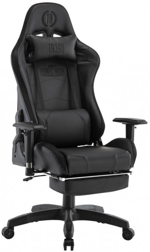 Herní židle BHM GERMANY Turbo LED, syntetická kůže, černá