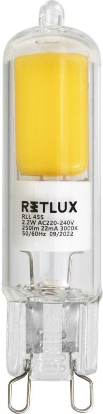 LED žárovka RETLUX RLL 455 G9 COB 2,2W LED WW