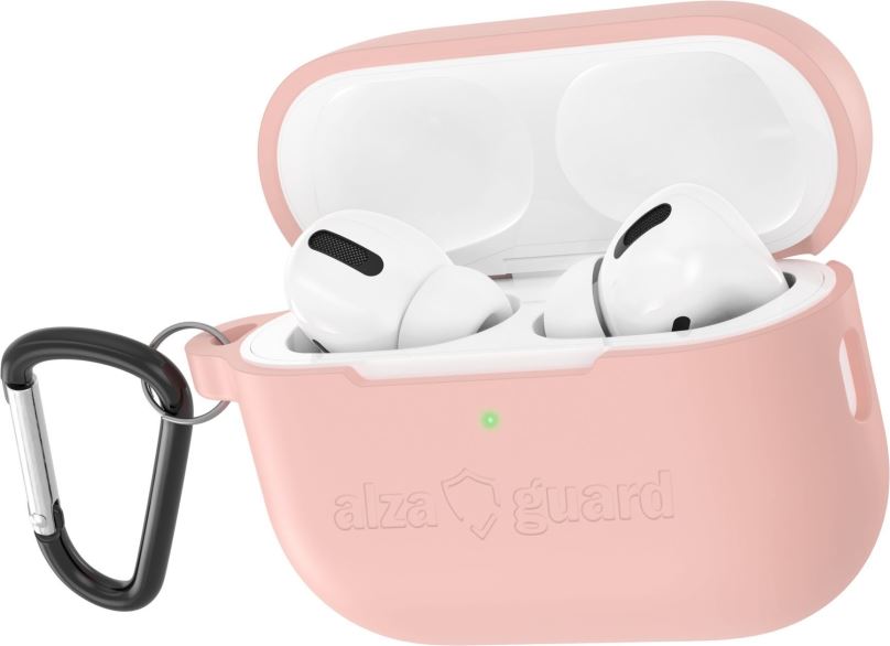Pouzdro na sluchátka AlzaGuard Skinny Silicone Case pro Airpods Pro 2022 růžové