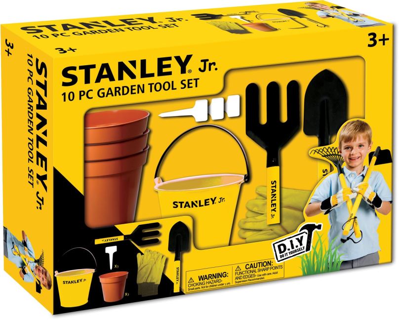 Dětské nářadí Stanley Jr. SG003-10-SY Zahradní sada, 10-dílná.