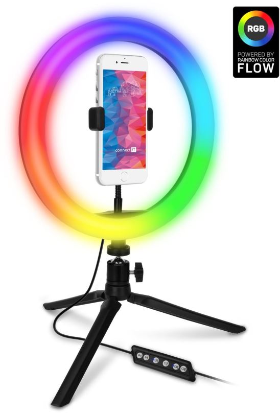 Selfie tyč CONNECT IT Selfie10RGB RGB LED světlo